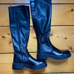 Franco Sarto Black Heeled Boots